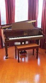 Retails at $17,500 Knabe Polished Mahogany Grand Piano (WG 50) mint condition selling for $8,500.00