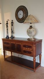 Very Nice Sideboard, Pretty Lamp and Clock