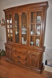 Dining table and chairs with matching china cabinet