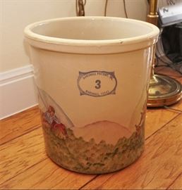 Marshall pottery painted crock