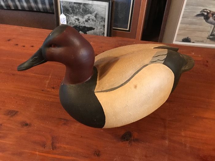 Carved duck decoy by Chris Martin