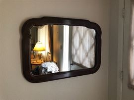 Wood framed mirror