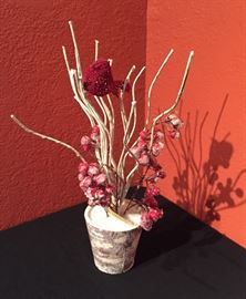 Potted Winter Plant with Red Robin Burst of Spring