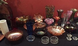 Assorted Collection of Fenton, Carnival, & Northwood