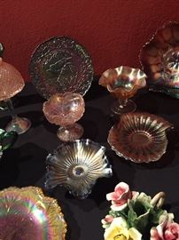 Assorted Collection of Fenton, Carnival, & Northwood