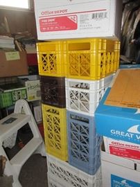 Tons of wire and plastic milk crates