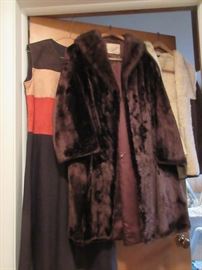 Vintage furs and clothing
