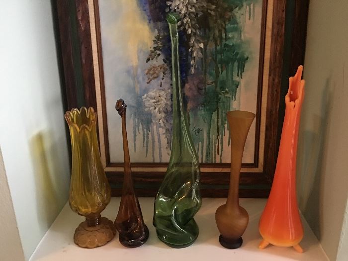 Vintage Mid Century Modern Glass Vase Collection