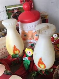 Vintage Christmas - Santa Cookie Jar & Lighting Set