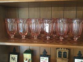 Pink Fostoria Glasses