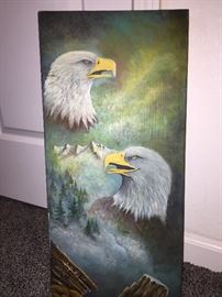 Hand painted Eagle Artwork