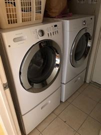 Front load Frigidaire washer and dryer