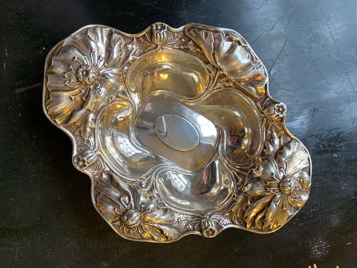 Art nouveau sterling silver bowl