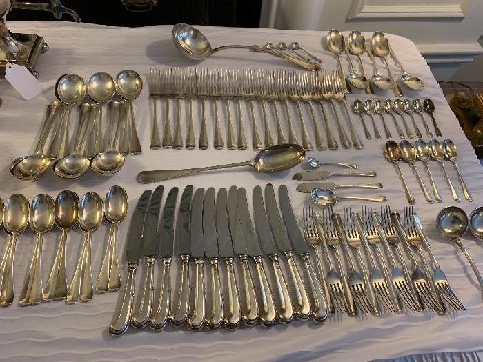 Sterling silver flatware set