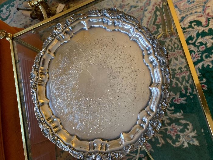 Antique silverplate tray