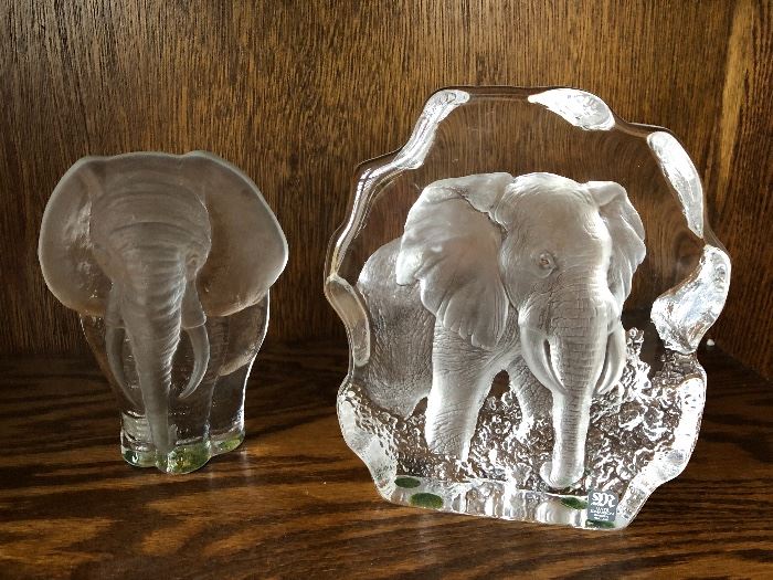 Mats Jonasson Crystal Elephant Decor