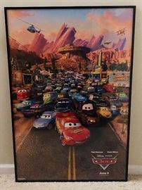 Cars Framed Poster with Signatures