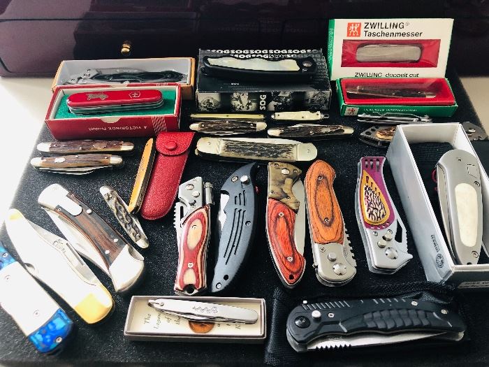 Pocket Knife Collection, displayed few of many