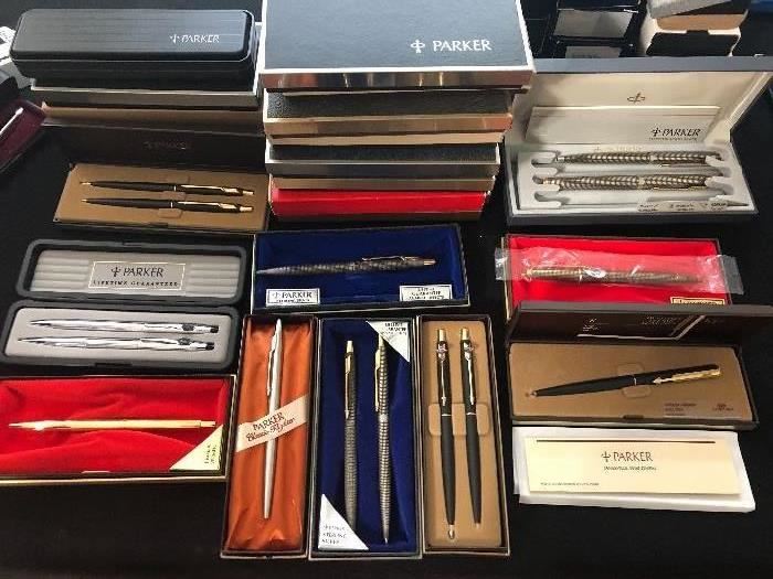 Large Collection Pens, Parker