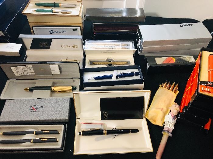 Multiple Various Pen Collection, Quill, Lamy
