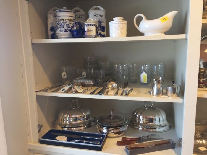 Antiques and new kitchen items