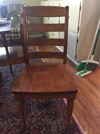 6 armless Solid wood chairs