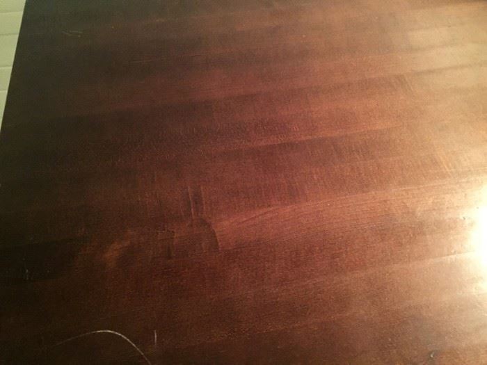 Detail of solid walnut table top