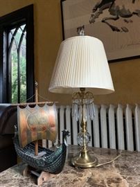 Viking Ship, Crystal Lamp