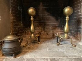 Brass Andirons