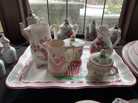 Luneville Faience "Rooster" Dinner Service