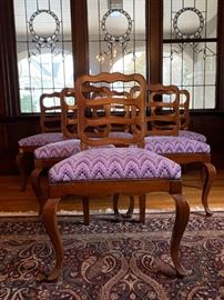 Queen Anne Side Chairs, Set of Six