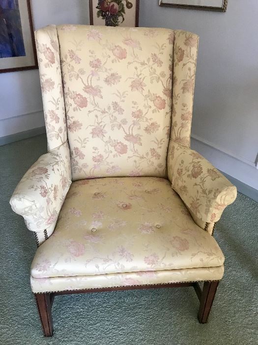 2 Matching wing back chairs