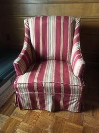 Striped slipper chair