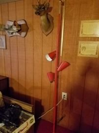 Red vintage pole light