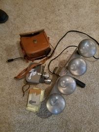 Lights for movie projector and camera