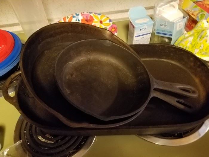 old frying pans