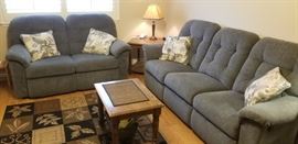 LA Z BOY matching sofa/recliner and love seat/ recliner in like new condition