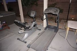 TREADMILL AND STATIONERY BIKE