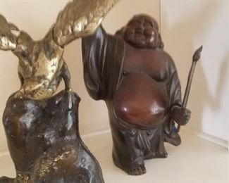 Bras Eagle and Bronze Buddha