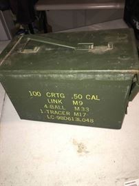 Military Issue 50 cal Ammo Can No Rust Evident