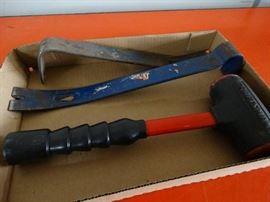 2 Pry bars and Crafstman mallet.