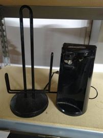 Black and Decker automatic can opener and a paper ...