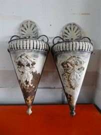 Outside metal hanging decor.