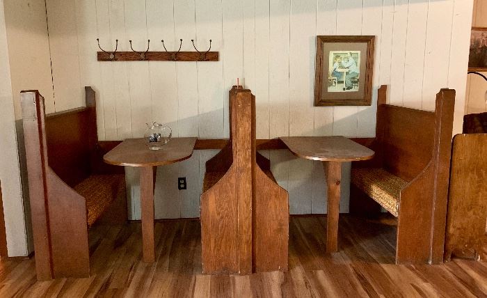 Vintage Table Booths from cafe 