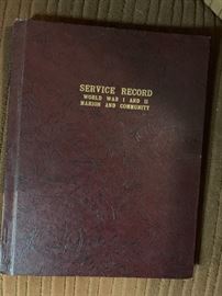SERVICE RECORD WORLD WAR I & II MARION MICHIGAN AND COMMUNITY.  SERVICE MEN AND WOMEN