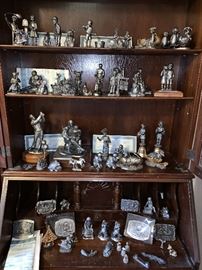 Collection of Michael Rocker Pewter Sculptures and Belt Buckles Park City