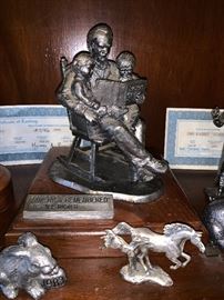 Collection of Michael Rocker Pewter Sculptures