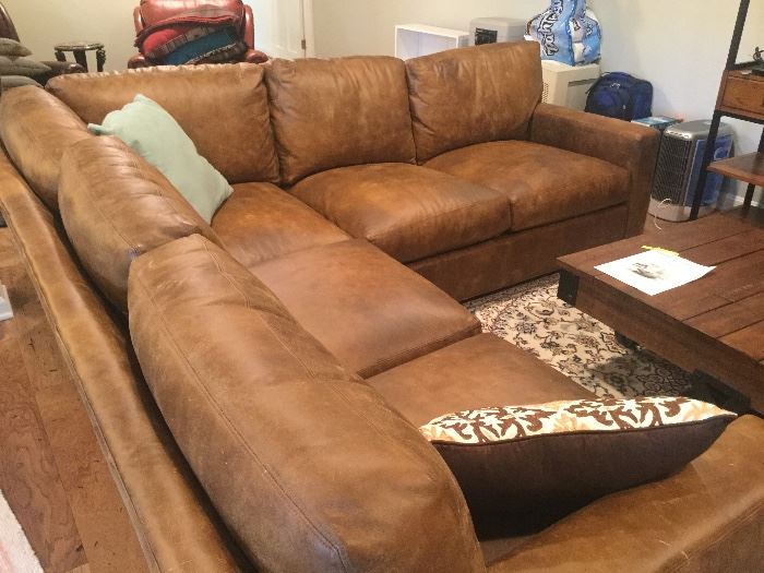 Whittemore Sherrill Leather Sectional Sofa $1,800