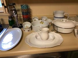 Cute stack of colorful mugs! Hand mixer (get your arm exercise)