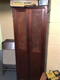 Folding Chairs and Nice Wood Cabinet/Armoire, Vintage Games/Toys....
